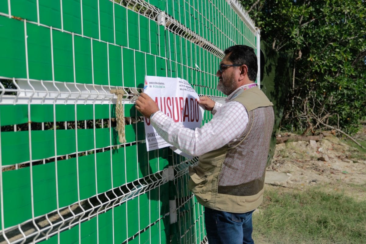 Clausuran desarrollo ilegal en Área Natural Protegida de Cancún Clausuran desarrollo ilegal en Área Natural Protegida de Cancún
