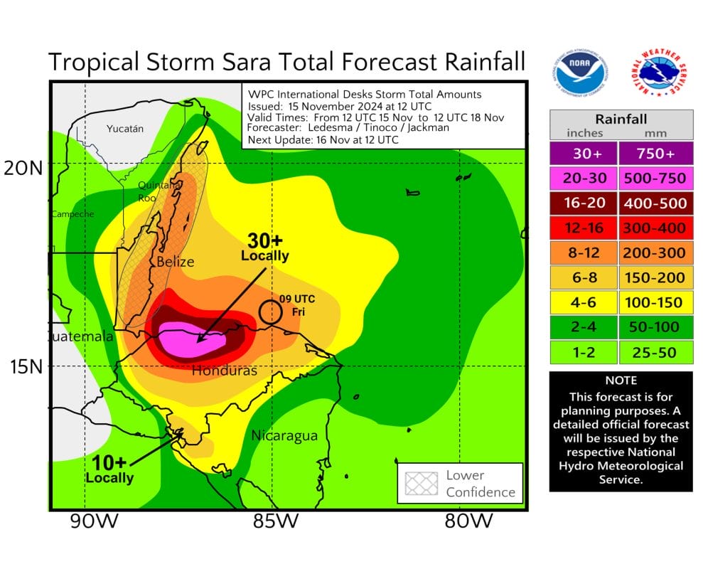lluvias Tormenta tropical Sara amenaza con lluvias torrenciales al sur de Quintana Roo