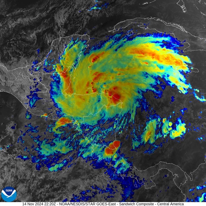 Nace Tormenta Tropical Sara frente a las costas de Honduras, alerta Chetumal
