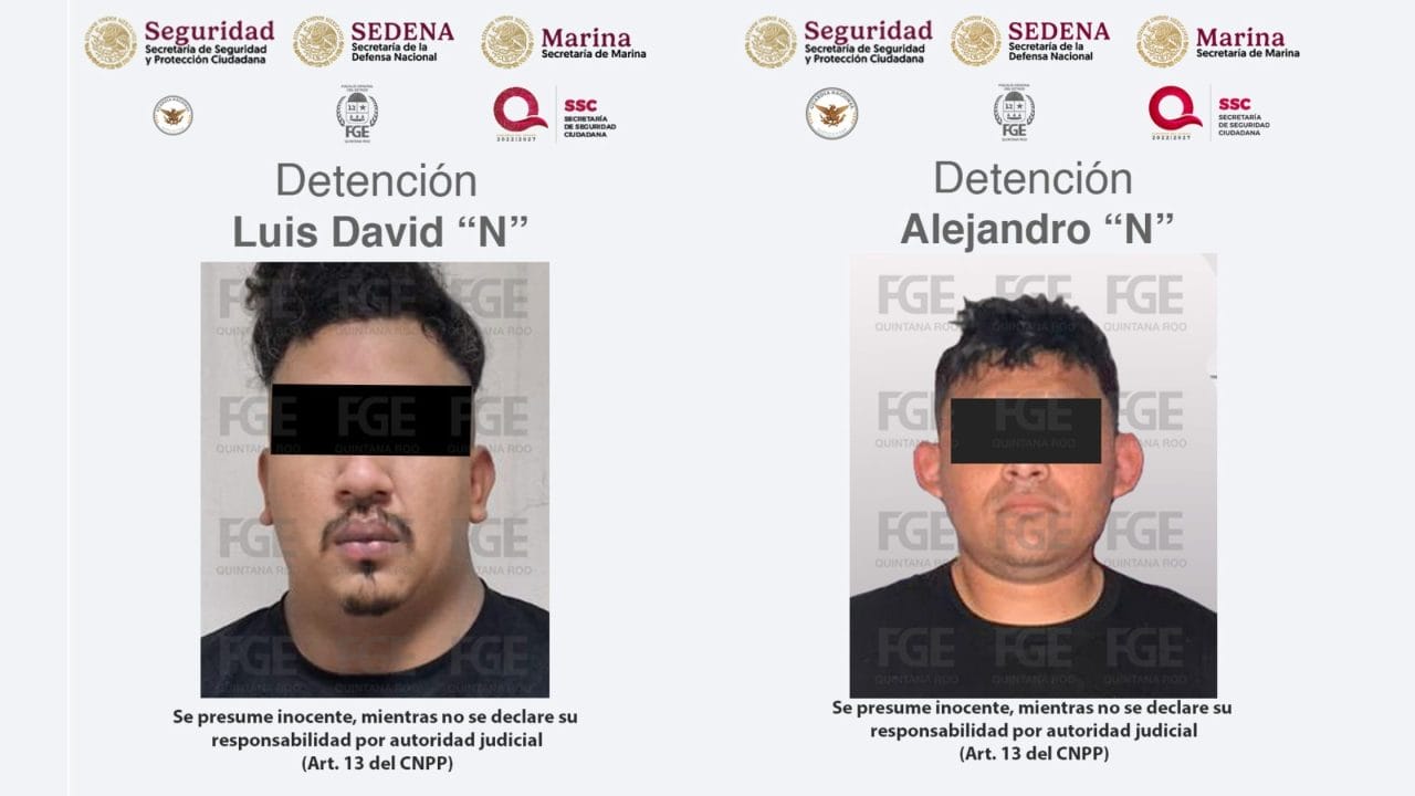 Detienen a presuntos responsables del asesinato de un mujer y su hijo en Cancún