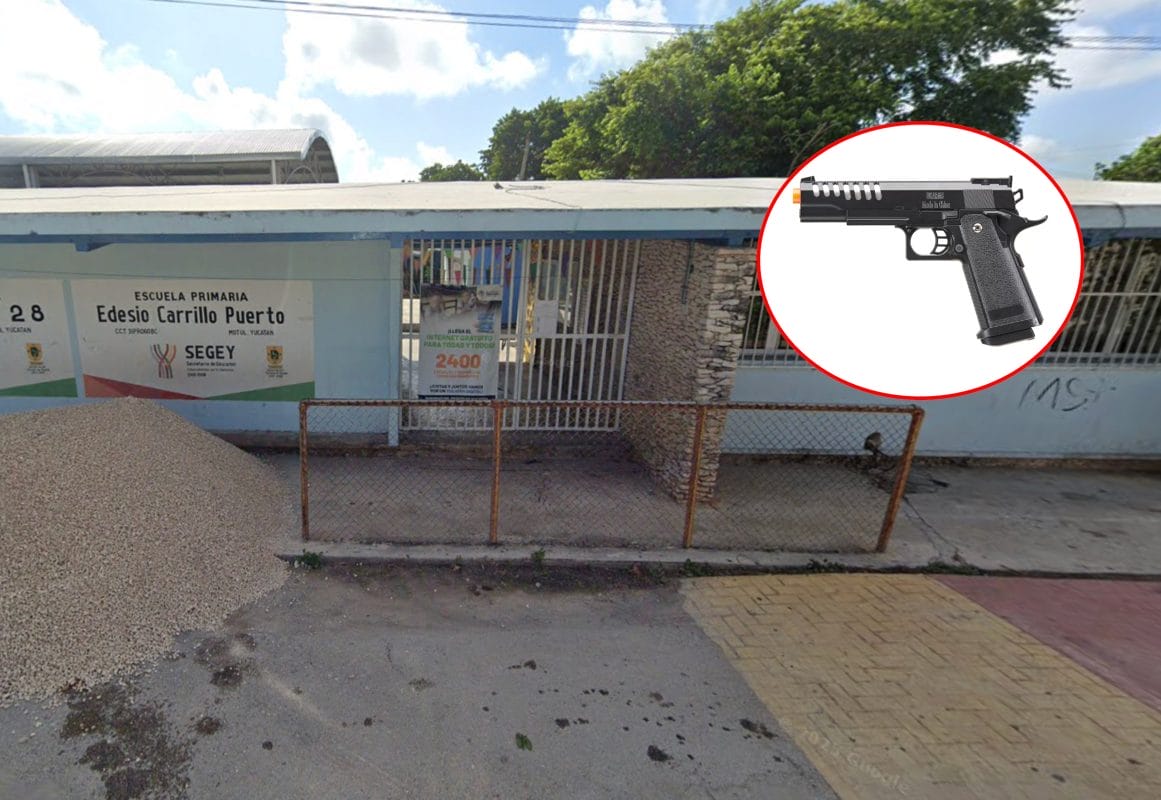 Menor de Motul lleva réplica de arma de fuego a su escuela