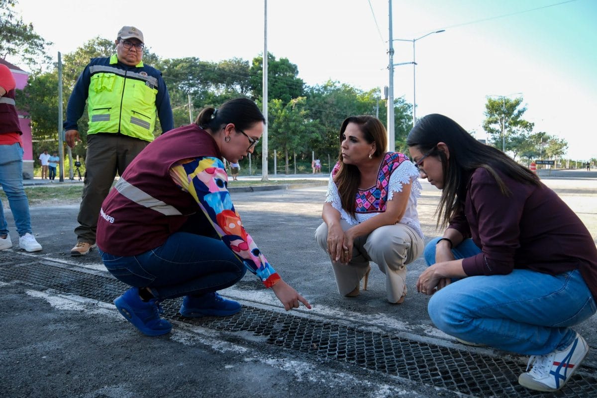 Entrega Mara Lezama rehabilitación vial y drenaje pluvial en Chetumal