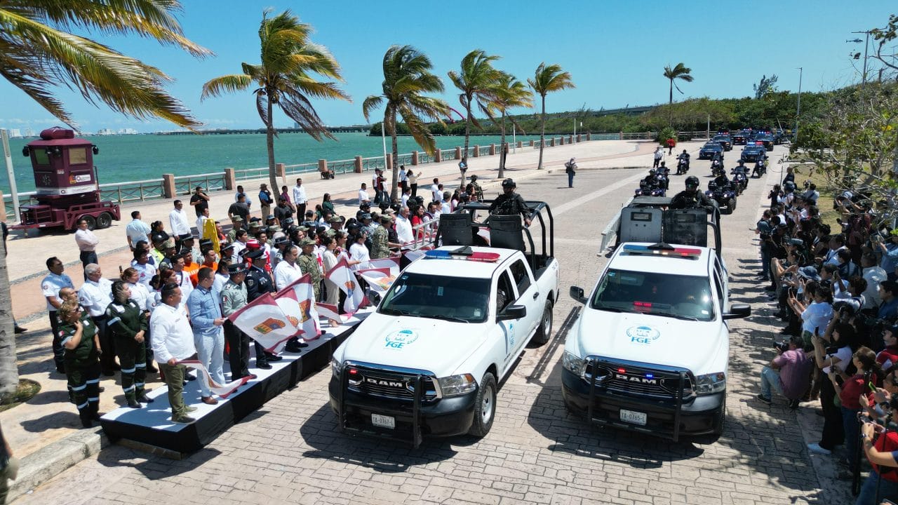 Dan banderazo a operativo de seguridad de Semana Santa en Quintana Roo