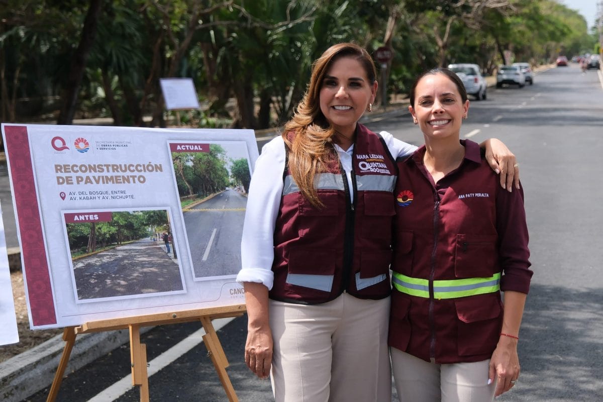 Entregan Mara Lezama y Ana Paty Peralta reconstruida avenida Del Bosque en beneficio