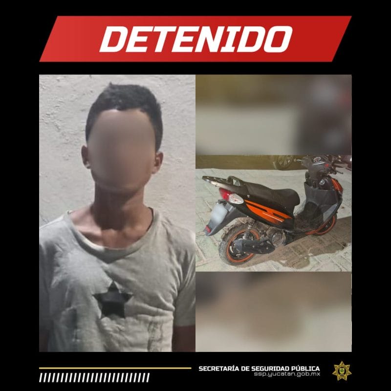 SSP recupera moto robada en Progreso