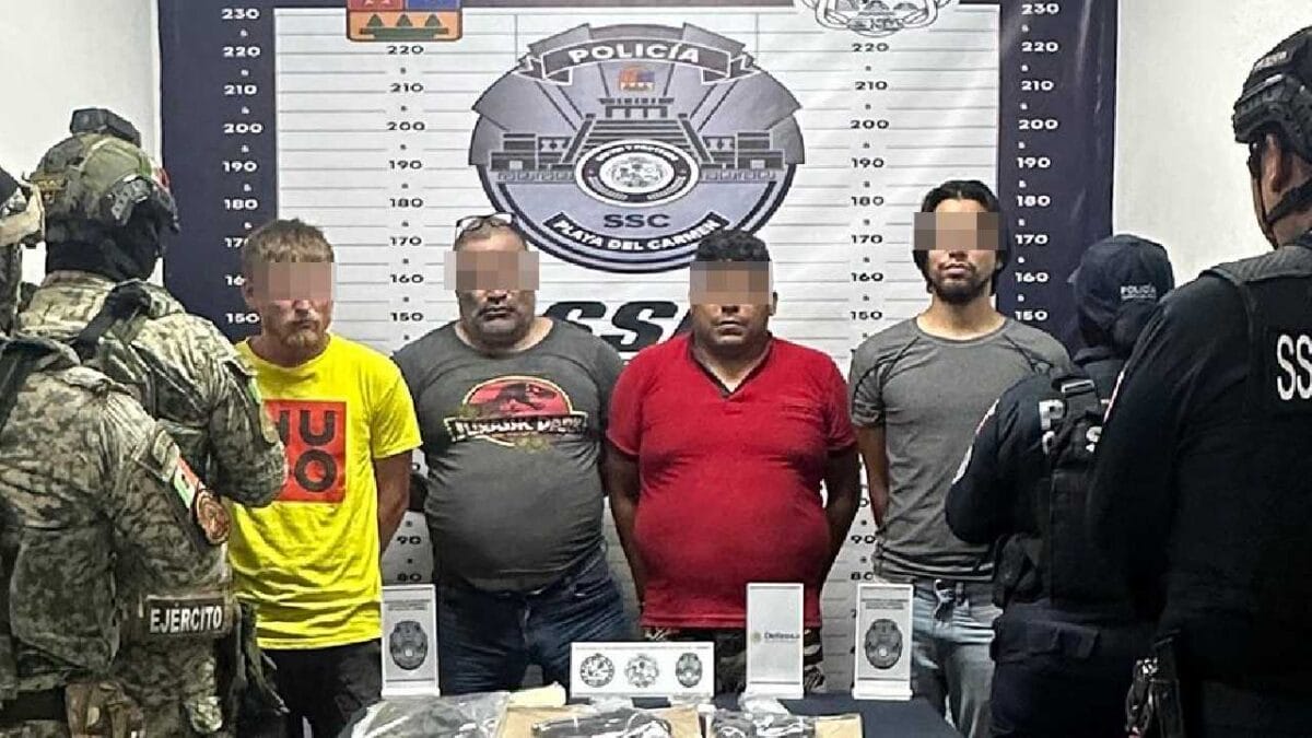 Operativo en Playa del Carmen: Detenidos con Armas y Drogas Vinculados a Ejecución en Cancún