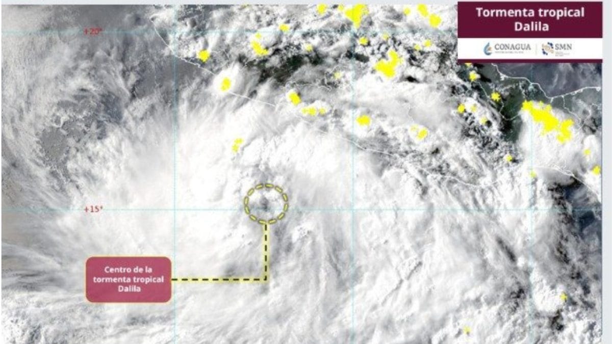 Tormenta Dalila Se Forma la Tormenta Dalila: Alertan por Lluvias Intensas y Oleaje Alto