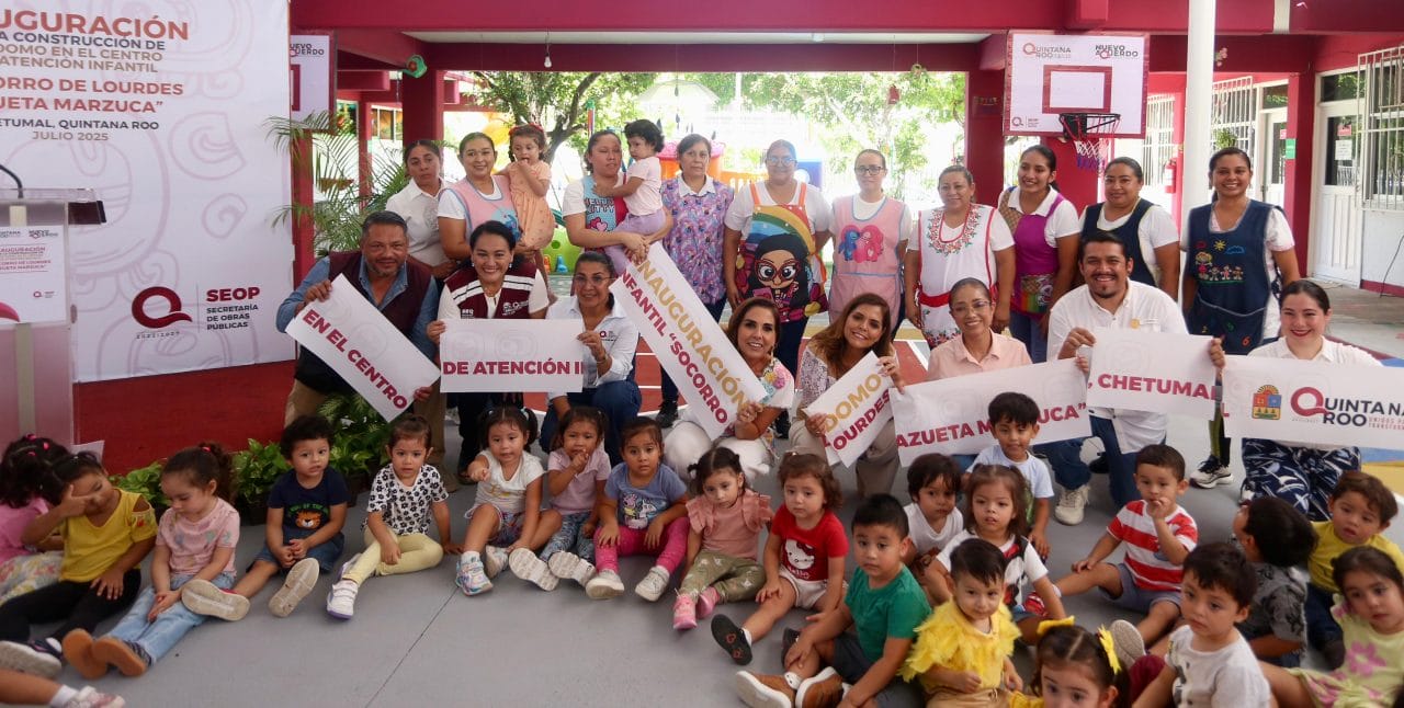 Mara Lezama inaugura domo para proteger a niñas y niños en Chetumal desde la infancia Mara Lezama inaugura domo para proteger a niñas y niños en Chetumal desde la infancia