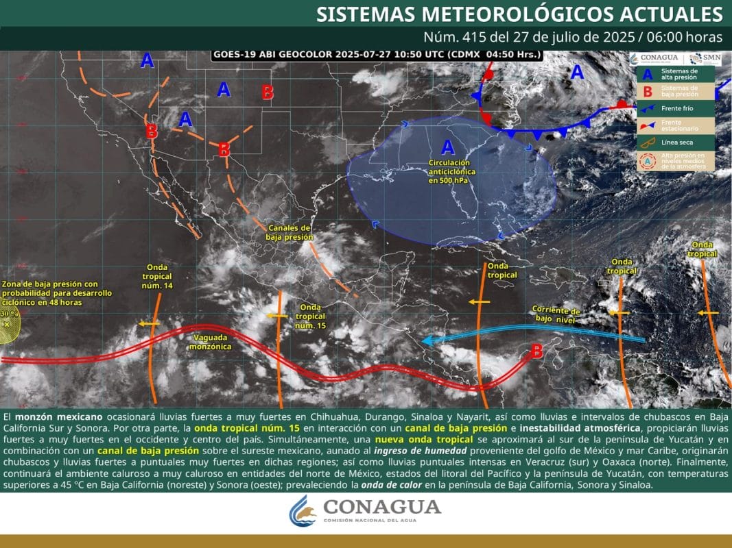 Calor intenso y lluvias aisladas marcarán el domingo en Yucatán