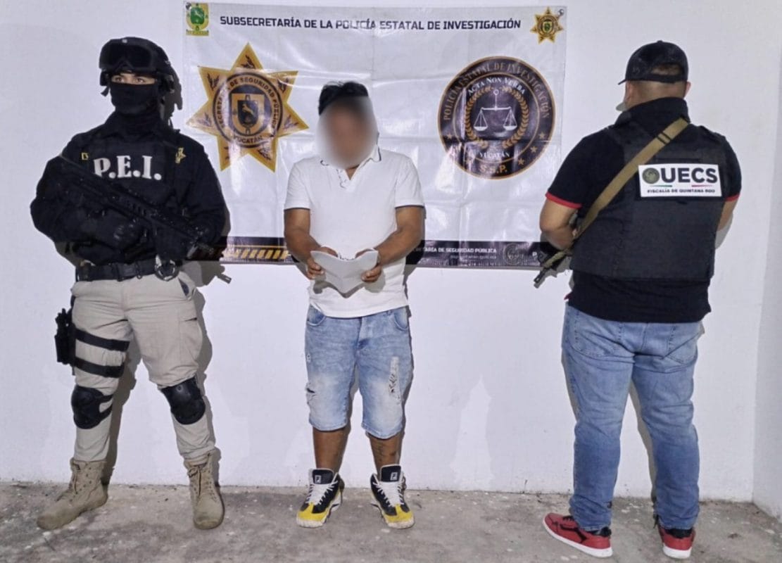 Capturan en Yucatán a prófugo de homicidio con historial delictivo en Cancún