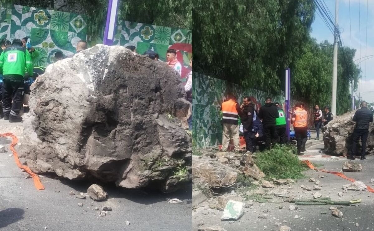 Cae roca gigante del Cerro del Tepeyac; hay un herido