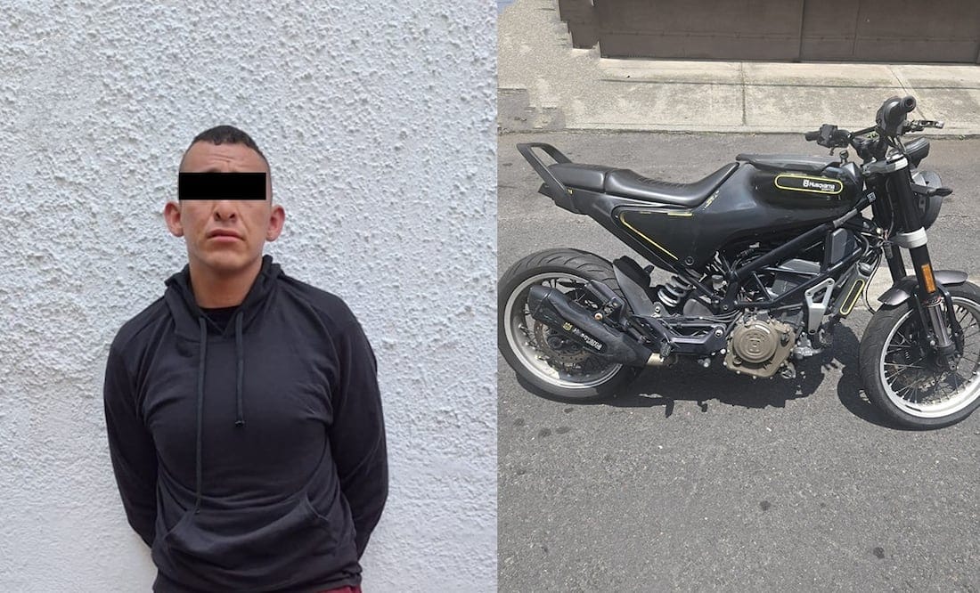 Detienen a ladrón de al menos 14 motocicletas en Coyoacán; también portaba más de 40 dosis de droga