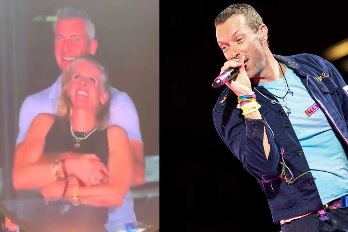 Gesto incómodo en concierto de Coldplay desata ola de especulaciones Gesto incómodo en concierto de Coldplay desata ola de especulaciones