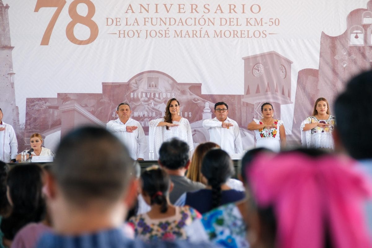 José María Morelos celebra 78 años caminando con dignidad junto a la 4T: Mara Lezama