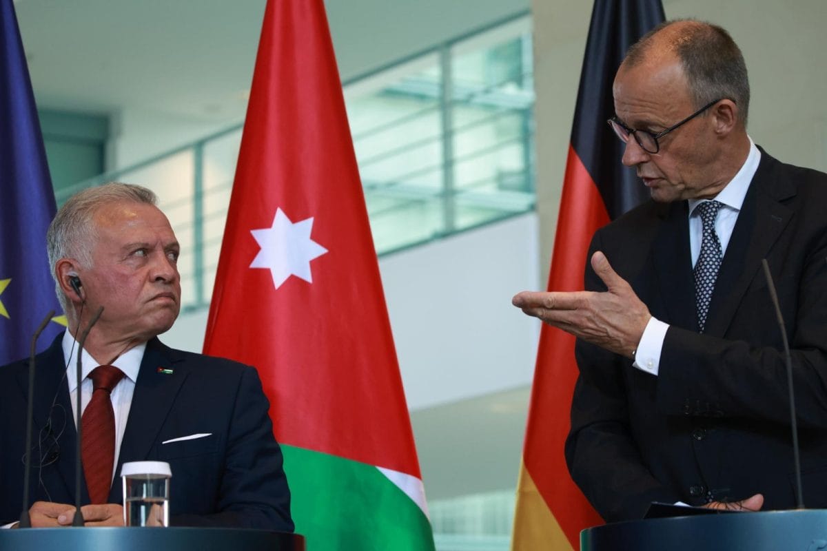 Crisis en Gaza: Merz se reúne de urgencia con el rey de Jordania