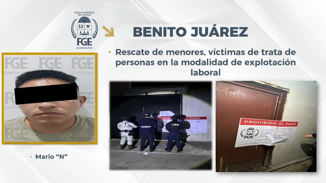 Rescatan a tres menores víctimas de explotación laboral en taquería de Cancún