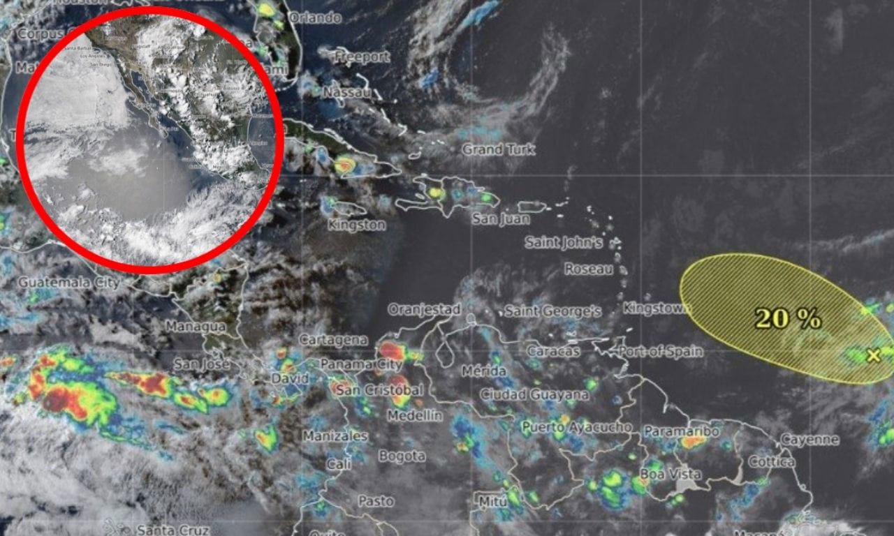 Dos zonas de baja presión podrían convertirse en huracanes: vigilancia en el Pacífico y Atlántico