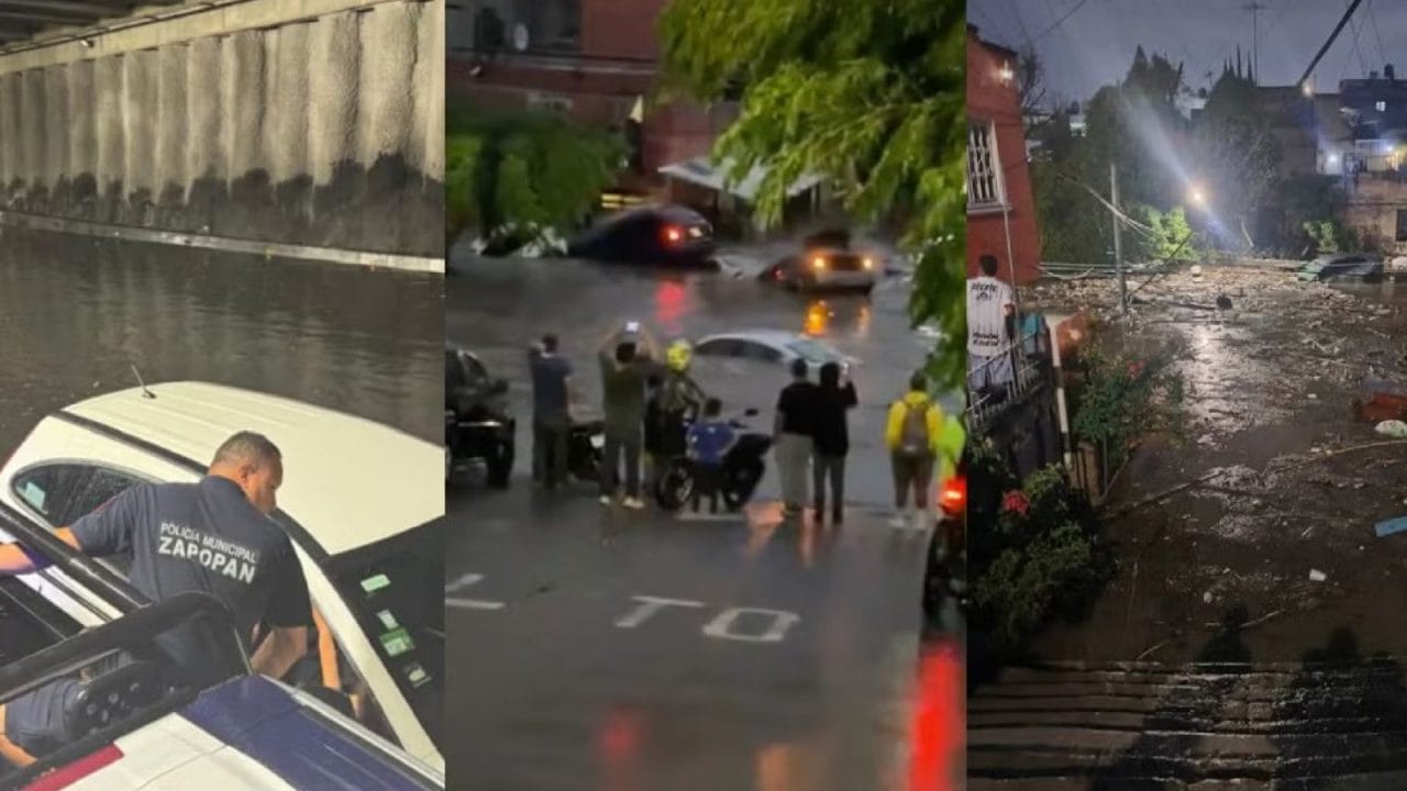 Caos en la ZMG: Tormenta paraliza Zapopan con inundaciones récord