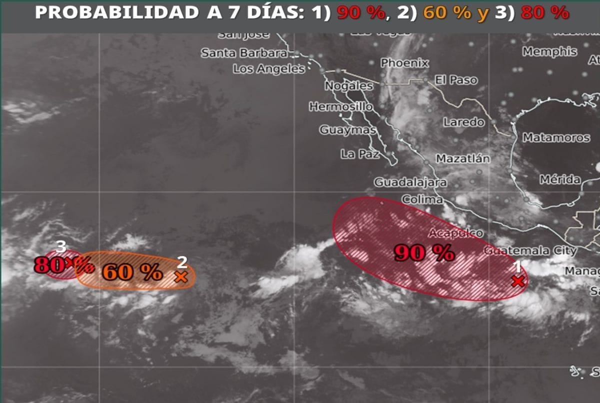 potencial_ciclon_guerrero Alerta en Guerrero: probabilidad de ciclón sube a 70% en 7 días