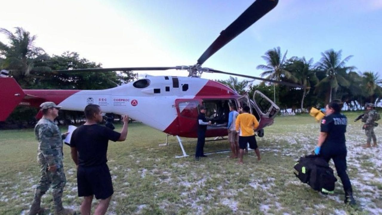 rescate_pescador Luto en Tulum: pescador muere ahogado tras naufragar en Punta Allen