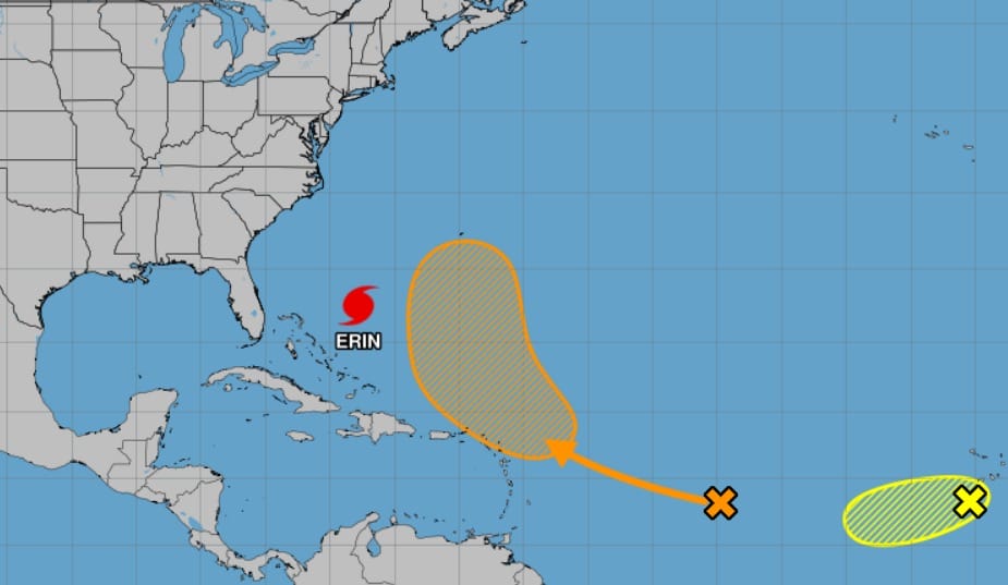 Erin y dos ondas tropicales siguen bajo estrecha vigilancia en el Atlántico Erin y dos ondas tropicales siguen bajo estrecha vigilancia en el Atlántico
