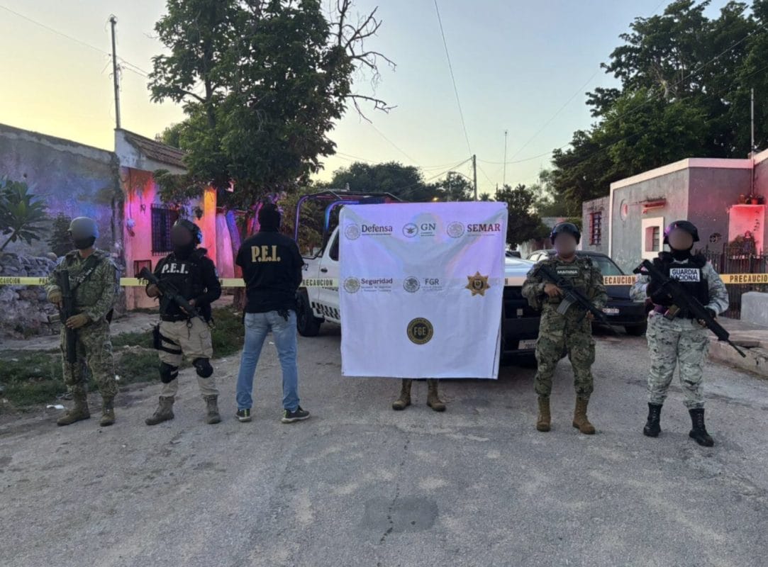 Diez detenidos durante dos cateos antinarcóticos en Mérida