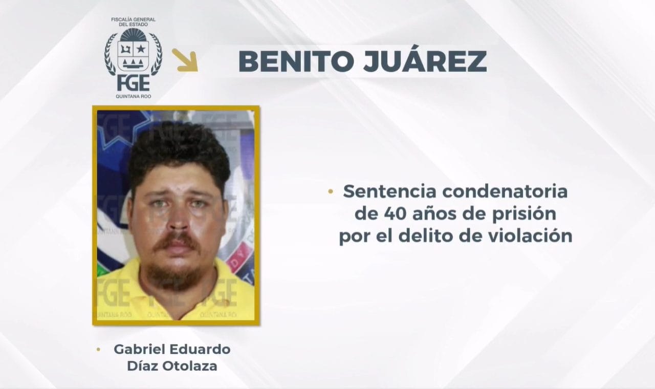 Cancún: Por violación contra su hijastra, campechano pasará 40 años en la cárcel