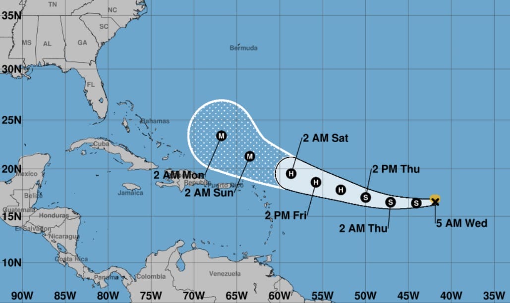 Tormenta Tropical Erin avanza en el Atlántico; sería huracán en dos días