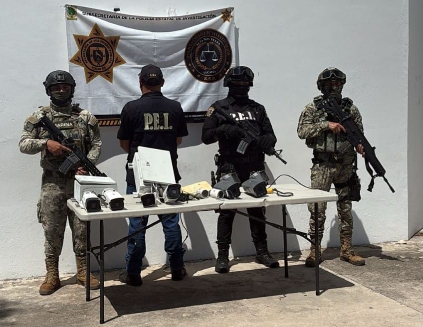 SSP retira 11 cámaras de videovigilancia ilegales en Mérida y municipios cercanos