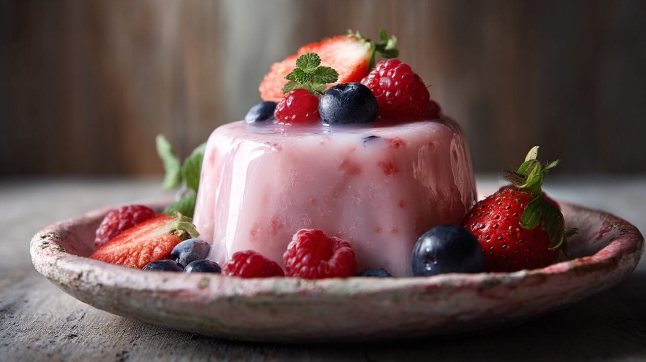 Cómo preparar una gelatina llena de colágeno con frutos rojos y yogurt