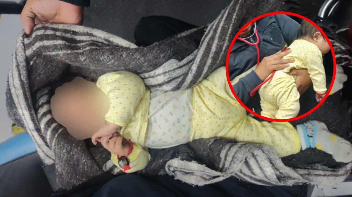 Rescatan en Ecatepec a bebé abandonado en vía pública sin lesiones
