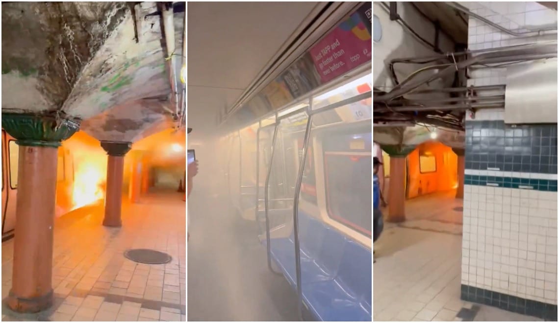 Incendio en tren de Nueva York causa pánico y 13 hospitalizados