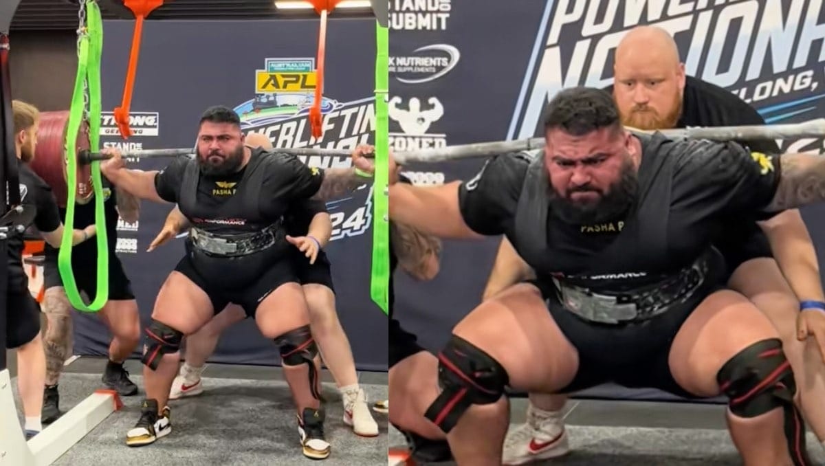 Levantador de pesas suda sangre al cargar 410 kg en competencia viral