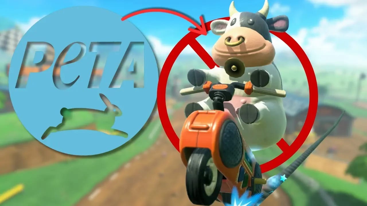 PETA acusa a Nintendo: pide retirar la vaca con aro nasal de Mario Kart