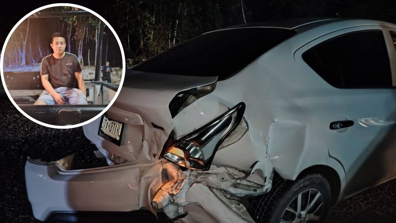 Conductor ebrio provoca choques y termina huyendo a pie en Cancún