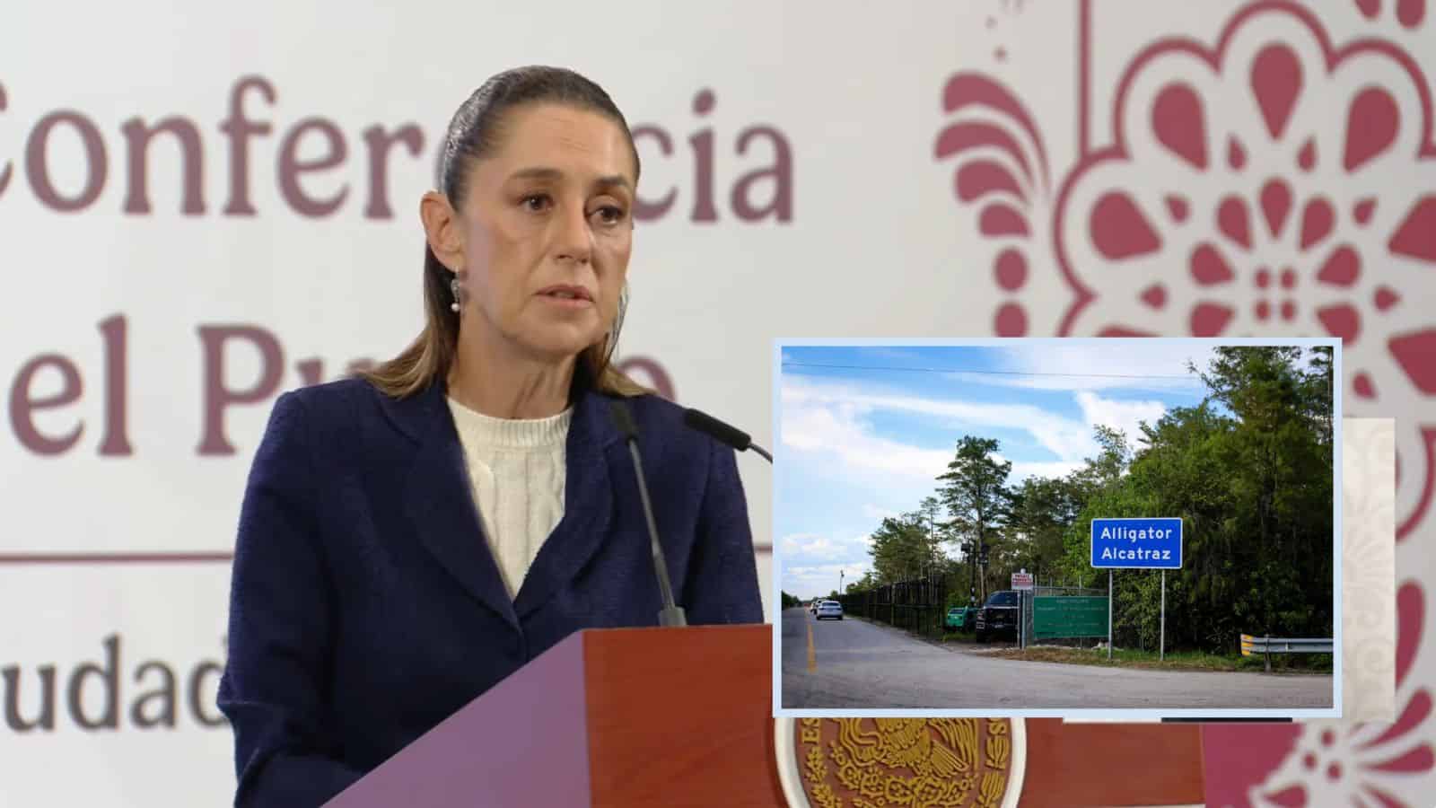 Sheinbaum confirma 81 mexicanos detenidos en Alligator Alcatraz, Florida