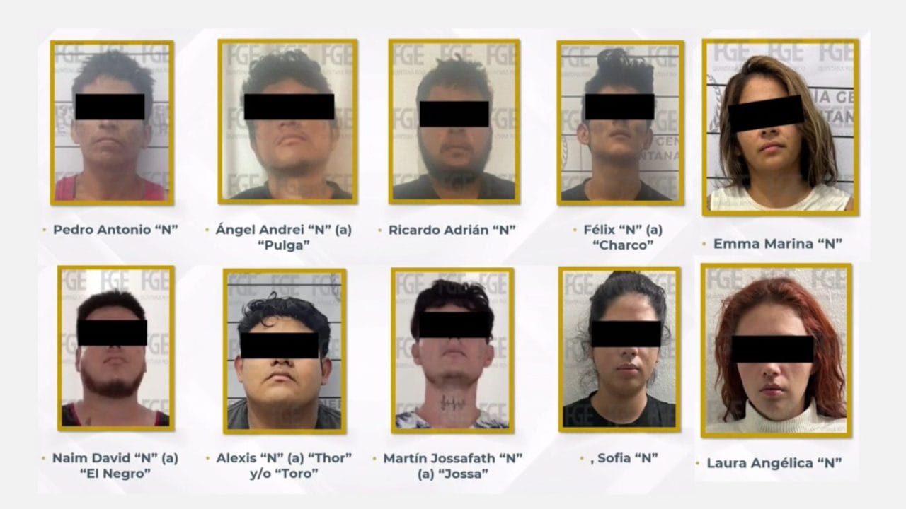 Golpe al crimen en Tulum: Caen 10 personas ligadas a violencia y narcomenudeo