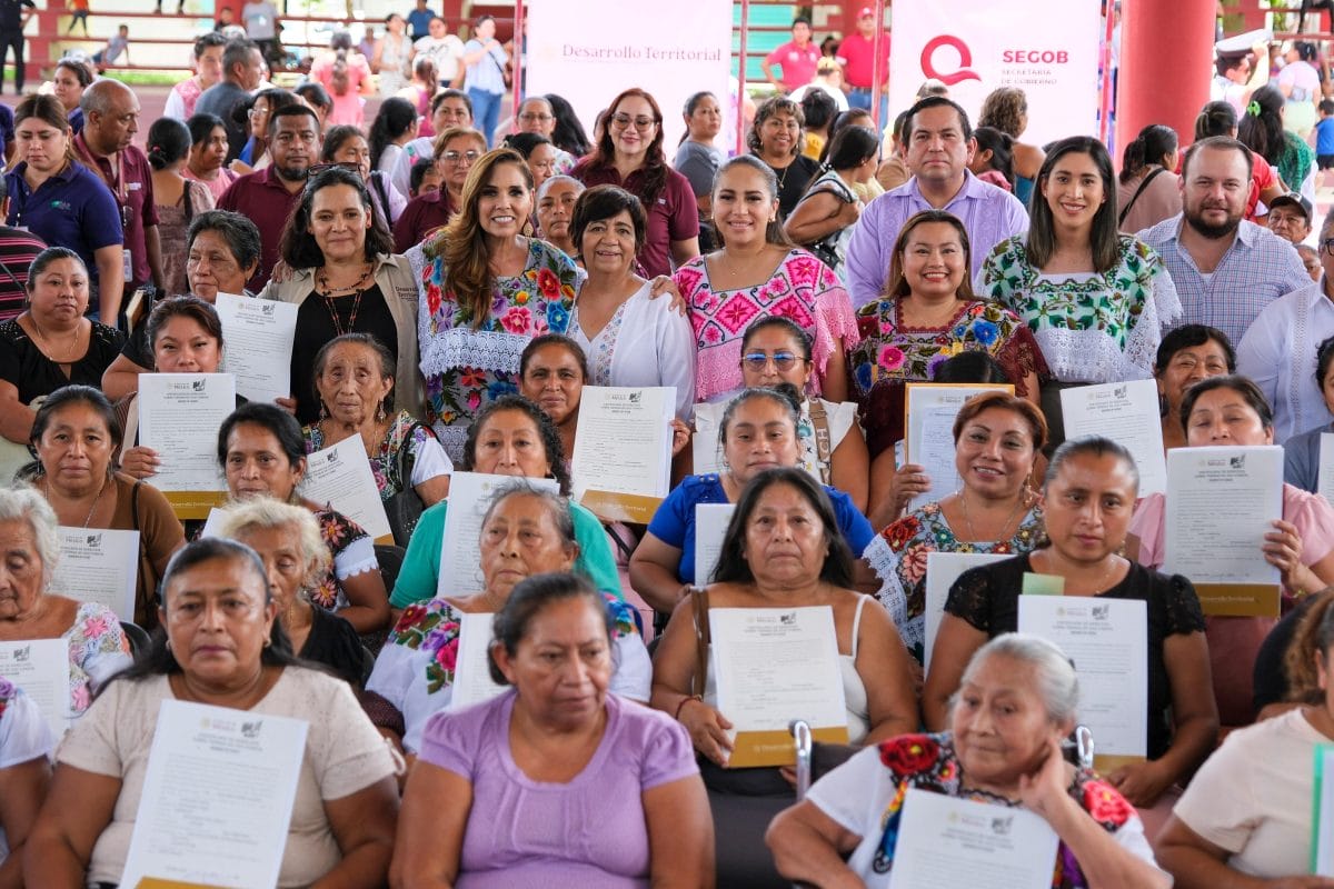 Entregan certificados y testamentos agrarios a mujeres rurales en Felipe Carrillo Puerto