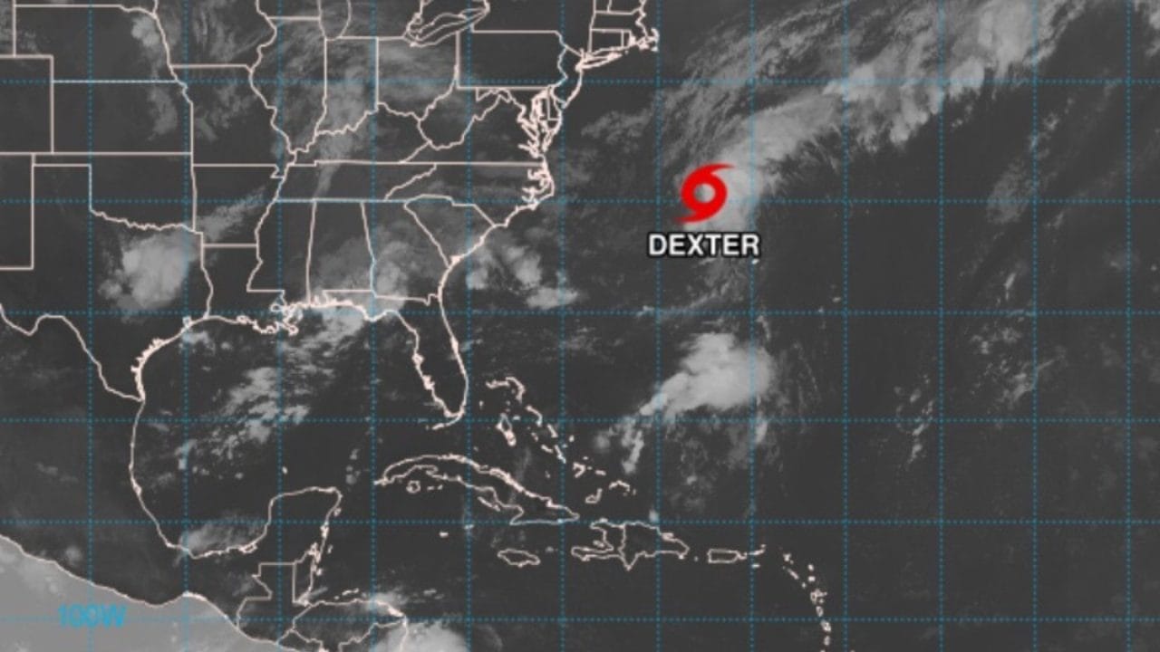 Tormenta tropical Dexter se aleja del continente y no representa peligro
