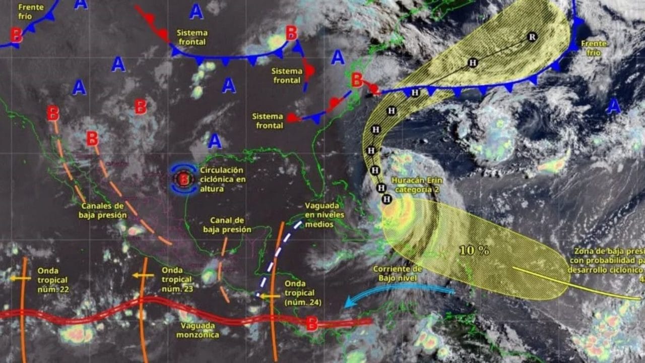 Movida mañana de martes en el Atlántico: Erin y otros dos sistemas en vigilancia