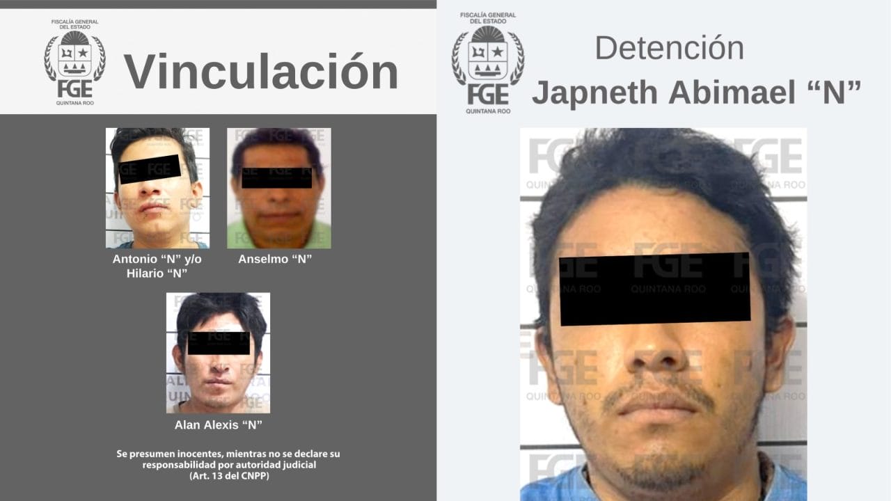 Vinculan a proceso a cuatro hombres en Quintana Roo por violencia y feminicidio