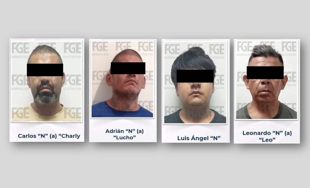 Capturan a cuatro narcomenudistas ligados a tres homicidios en Cancún