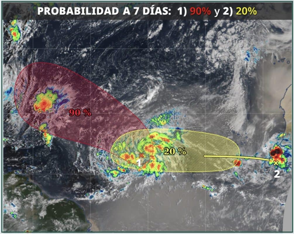 Incrementa a 90% la probabilidad de un nuevo ciclón en el Atlántico