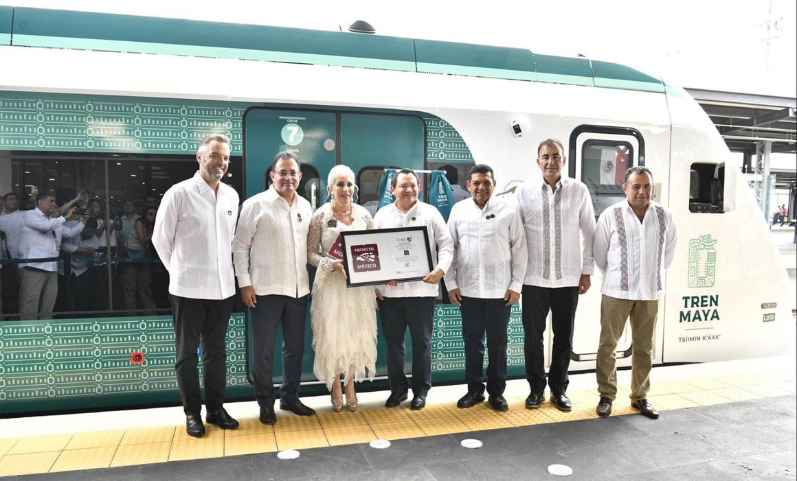 Tren Maya recibe certificación “Hecho en México” por su construcción nacional