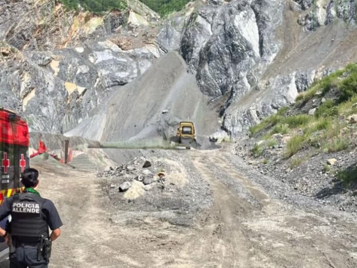 Allende, Nuevo León, luego de que un derrumbe Tragedia en Allende: dos trabajadores mueren tras derrumbe en piedrera
