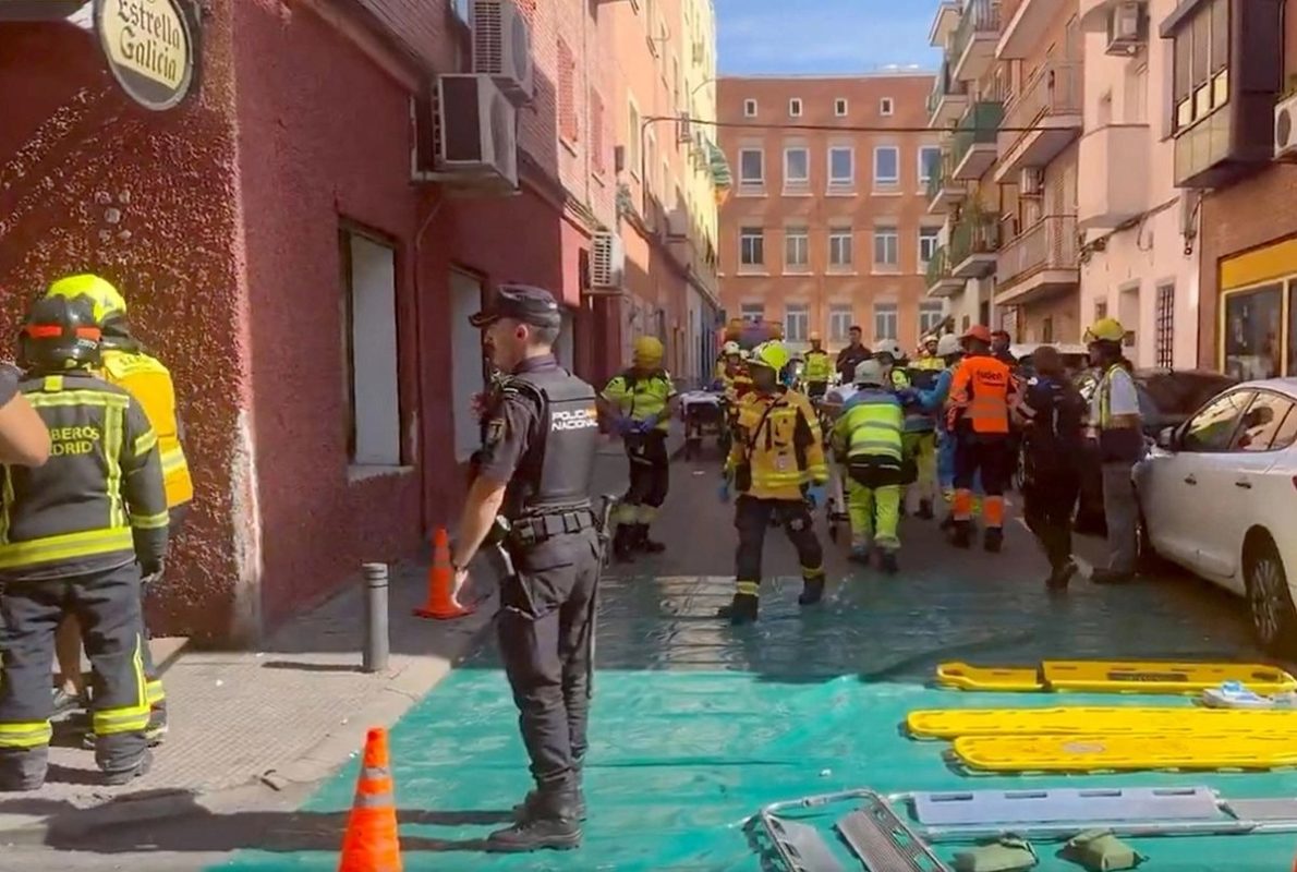 Explosión en bar de Madrid deja 21 heridos tras fuga de gas