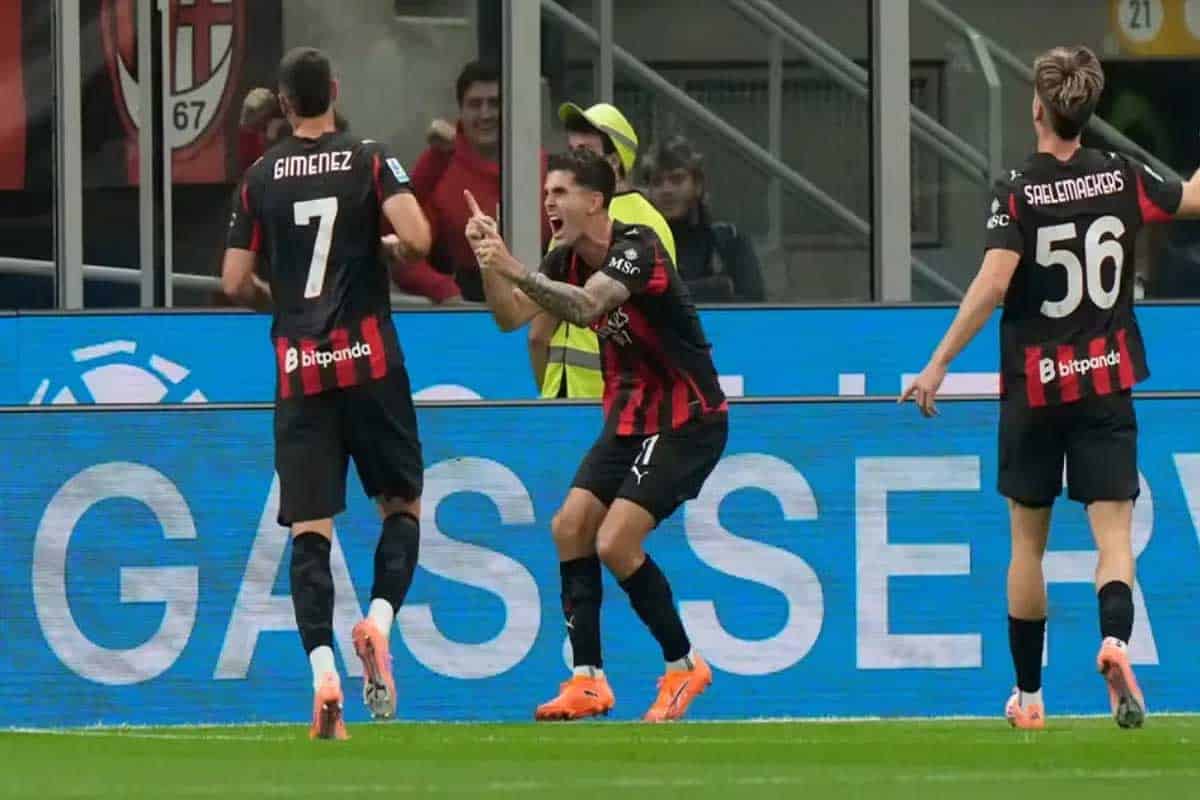 Milan vence al Napoli y toma el liderato en Serie A con Pulisic figura
