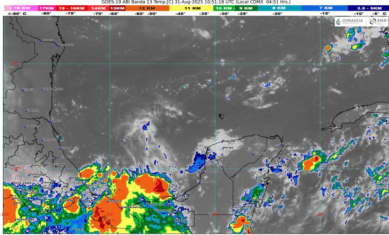 Pronóstico del clima Pronóstico del clima: fuertes lluvias en gran parte de México este 15 de septiembre
