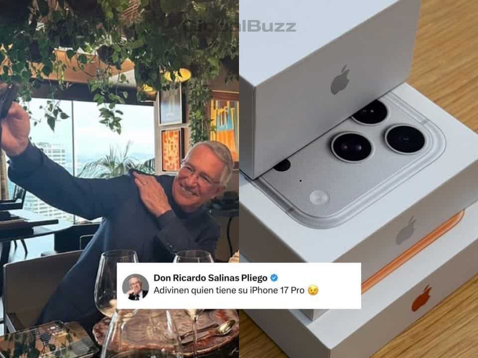 Salinas Pliego presume iPhone 17 Salinas Pliego presume iPhone 17 y redes le recuerdan deuda con Hacienda