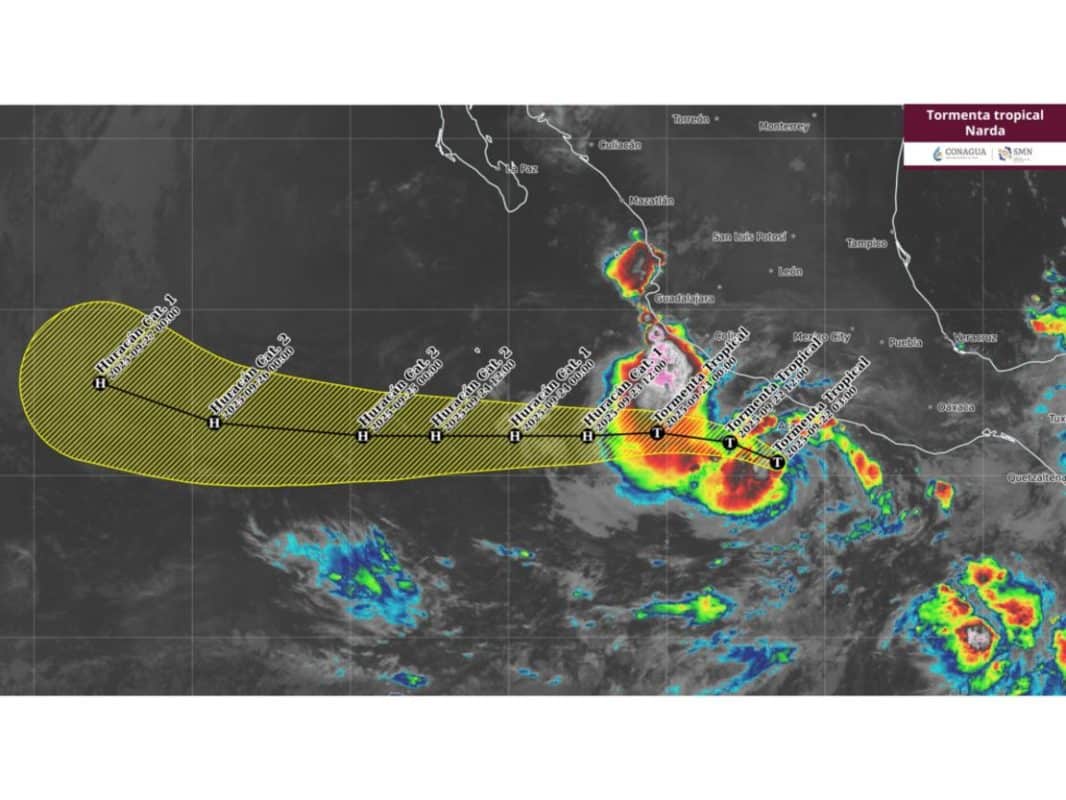 Tormenta "Narda" y monzón provocarán lluvias intensas en 6 estados